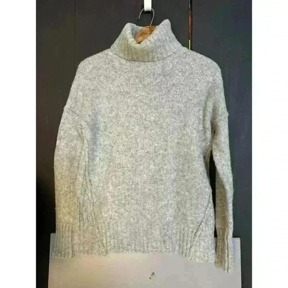 Adrienne Vittadini XS Gray Knit Wool Blend Women's Sweater Top Turtleneck‎ 75343 - Picture 1 of 7